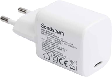 Sandstrøm USB-C 30W GaN lader med USB-C kabel