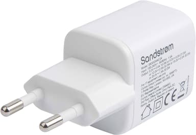 Sandstrøm USB-C 30W GaN lader med USB-C kabel