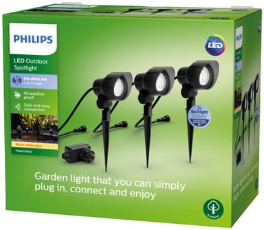 Philips GardenLink LV Spot sett for hagebelysning 24W 3-pakning