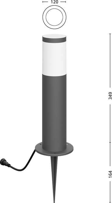 Philips GardenLink LV Utrecht Pedestal sett for hagebelysning 24W 3-pk