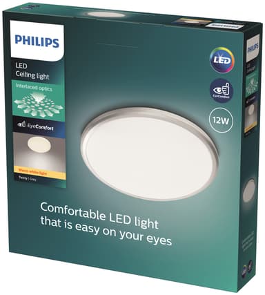 Philips Twirly Plafond 12W (grå)