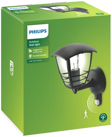 Philips Creek IR utendørs vegglanterne E27
