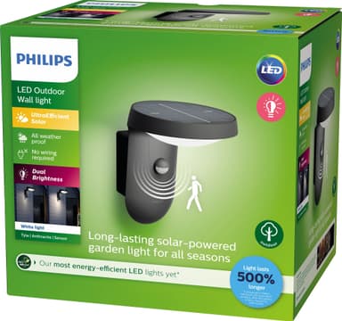 Philips Tyla IR vegglampe med solceller 1,2W
