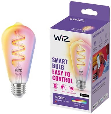 Wiz Connected Full Colour Wi-Fi BLE LED pære 6,3W E27
