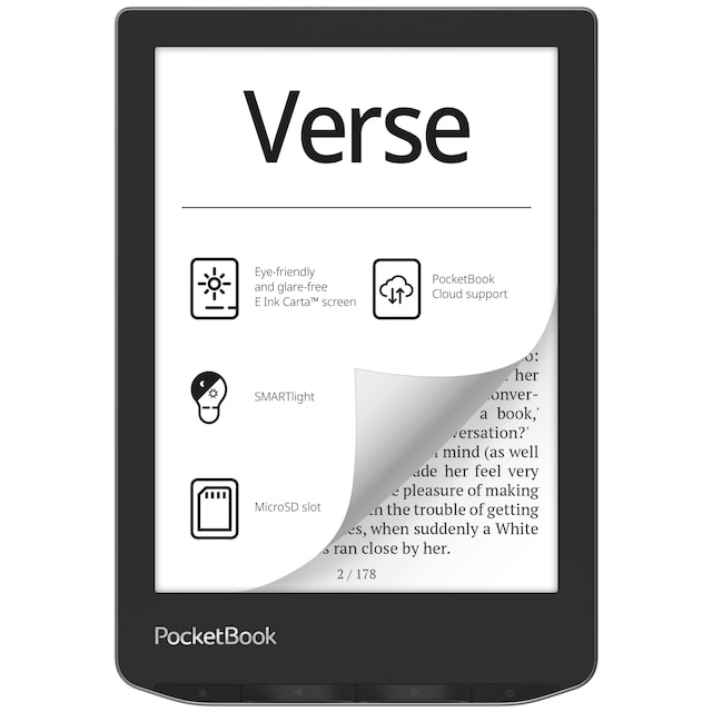 PocketBook Verse eBook lesebrett 8GB (Mist Grey)