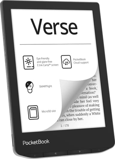 PocketBook Verse eBook lesebrett 8GB (Mist Grey)