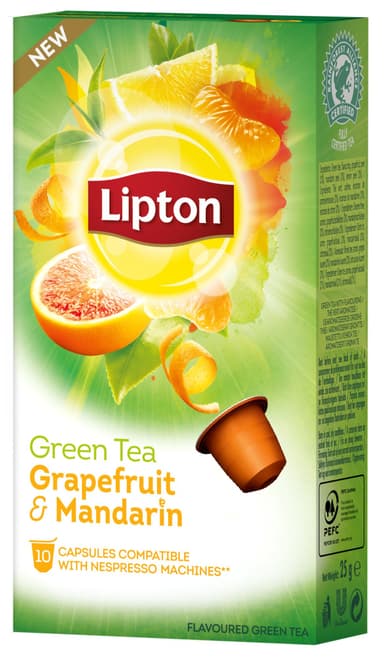 Lipton tekapsler - Green Tea Grapefruit Mandarine