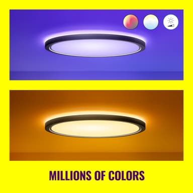 WiZ SuperSlim taklampe 32W RGB (sort)