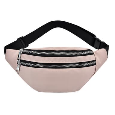 Oxford Cloth Fanny Pack Casual midjeveske for reiseshopping Rosa