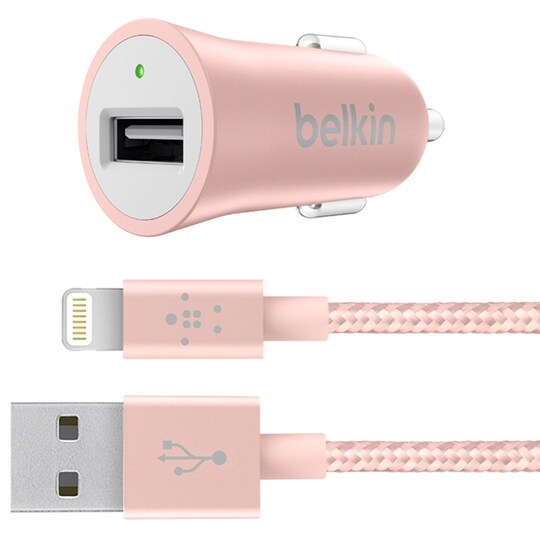 Belkin Mixit billader + Lightning-kabel (rose gull)