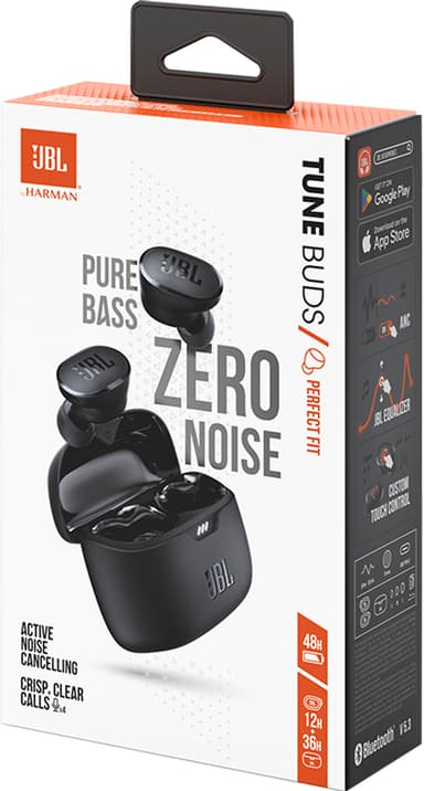 JBL Tune Buds helt trådløse in-ear hodetelefoner (sort)