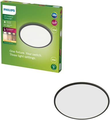 Philips SuperSlim utendørs taklampe15W