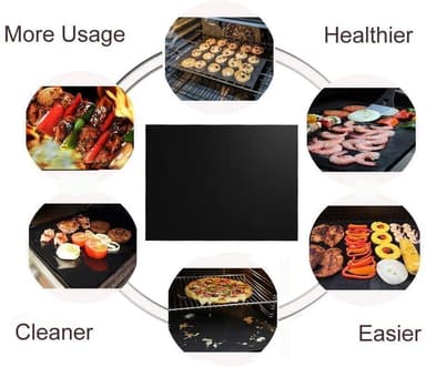 5-pak. Grillmatte Stekematte - Non stick 40x33cm