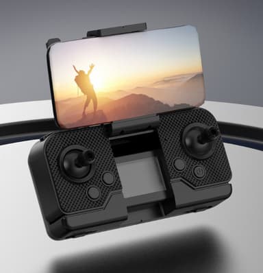 1080P Drone med sammenleggbar design, dobbeltkamera, unngåelse av hindringer Sort