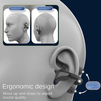 Trådløse Bluetooth 5.3 Bone Conduction-hodetelefoner Sort