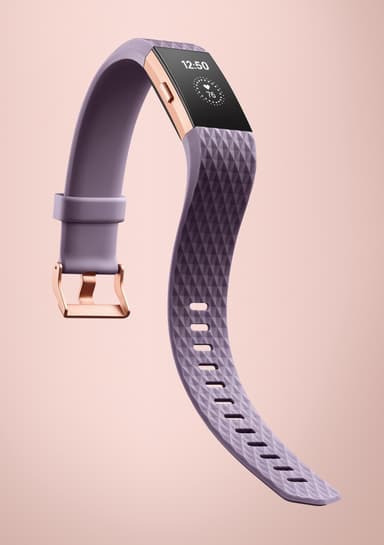 Fitbit Charge 2 aktivitetsmåler rosegulllavendel (S Fitbit Charge 2 aktivitetsmåler rosegulllavendel (S
