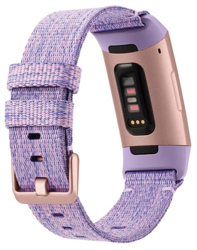 Fitbit Charge 3 Spes. Ed. aktivitetsarmbånd (vevet lavendel Fitbit Charge 2 aktivitetsmåler rosegulllavendel (S