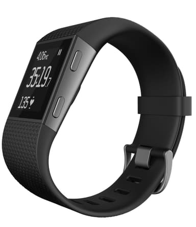 Fitbit Surge Large aktivitetsarmbånd (sort)