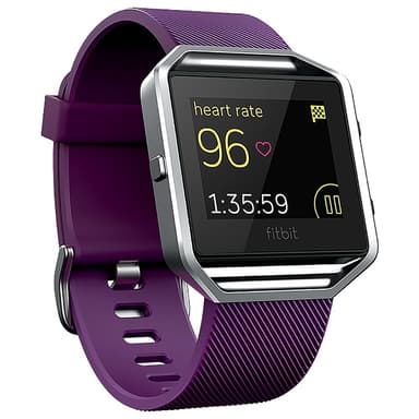 Fitbit Blaze treningsklokke (S) (sølv/plomme)