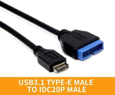NÖRDIC USB Type-E til 20 pins USB header adapter 30cm