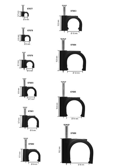Goobay Kabelklemme 5 mm, sort