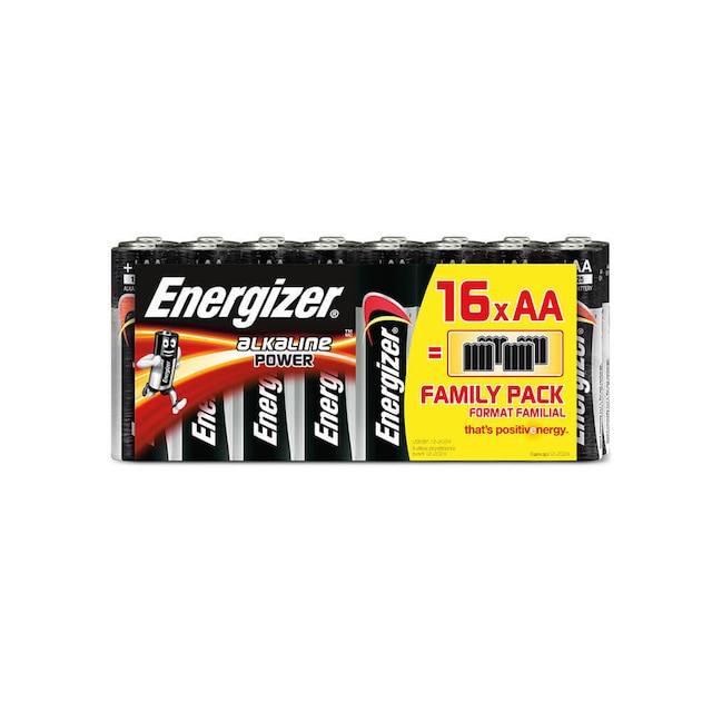 ENERGIZER AA/LR6 Alkaline Power  Batteri 16-pakning