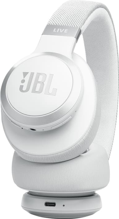JBL Live 770NC trådløse around-ear hodetelefoner (hvit)