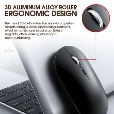 T-WOLF X2 oppladbar 2.4G+Bluetooth trådløs mus datamaskin pc