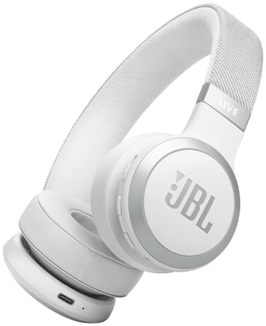 JBL Live 670NC trådløse on-ear hodetelefoner (hvit)