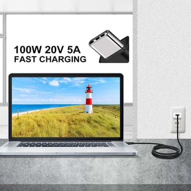 USB IF-sertifisert 1m USB3.2 Gen2 SuperSpeed ​​​​USB 10Gbps USB-C til C-kabel med strømforsyning 100W, 4K60Hz video og Emarker