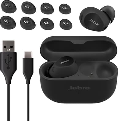 Jabra Elite 10 helt trådløse in-ear hodetelefoner (glossy sort)
