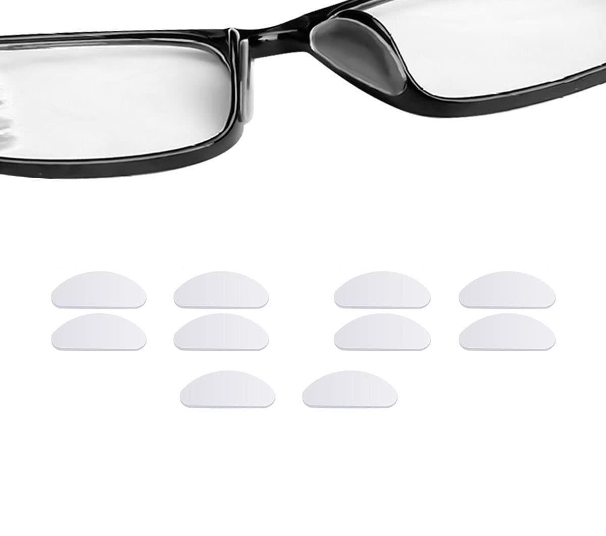 Neseputer for briller i gjennomsiktig silikon, 5 par (15 mm)
