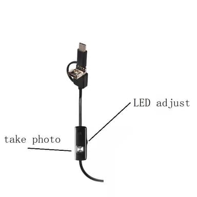 INF Inspeksjonskamera med USB/USB-C Sort