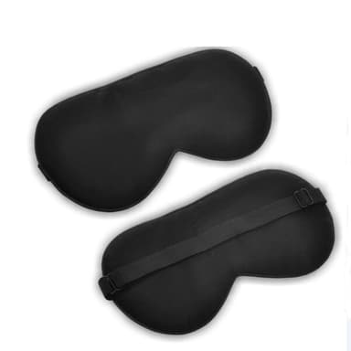 Sovemaske 100% silke Svart