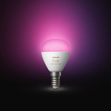 Philips Hue Luster LED-lyspære WCA 5,1W P45 E14