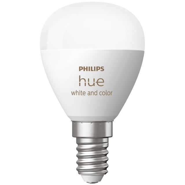 Philips Hue Luster LED-lyspære WCA 5,1W P45 E14