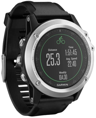 Garmin Fenix 3 HR treningsklokke (sølv)