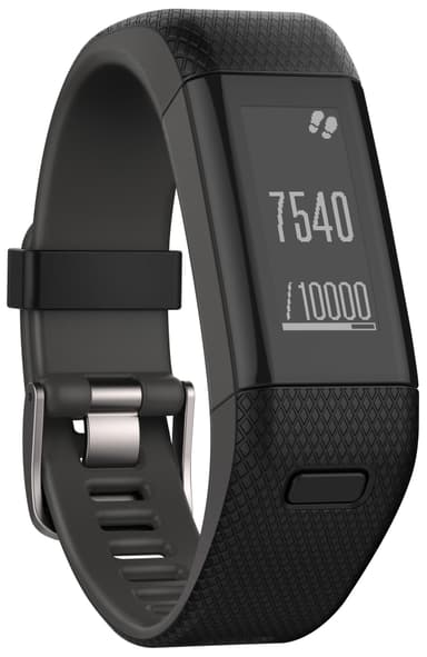 Garmin Vívosmart HR+GPS aktivitetsarmbånd (sort)