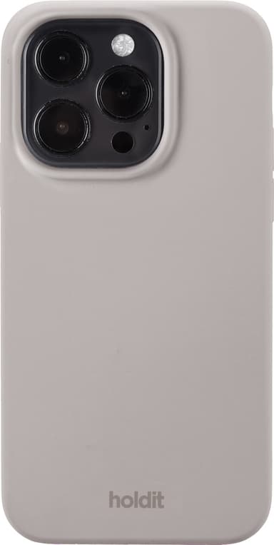 Holdit Silicone iPhone 15 Pro deksel (grå)