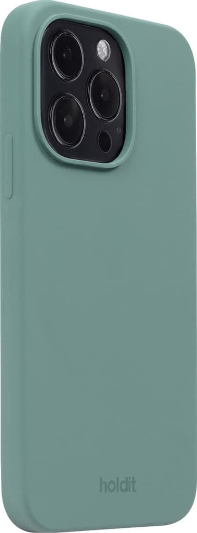 Holdit Silicone iPhone 15 Pro deksel (grønn)