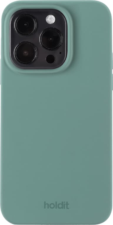 Holdit Silicone iPhone 15 Pro deksel (grønn)