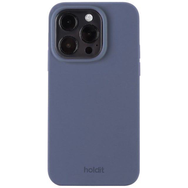 Holdit Silicone iPhone 15 Pro deksel (blå)