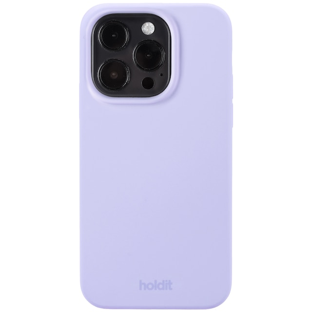 Holdit Silicone iPhone 15 Pro deksel (lilla)