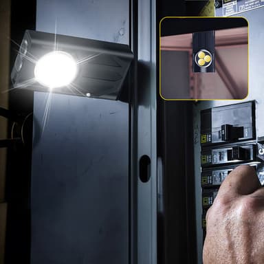 INF Lommelykt multifunksjonell bærbar magnetisk IP65 vanntett mini nøkkelring Sort