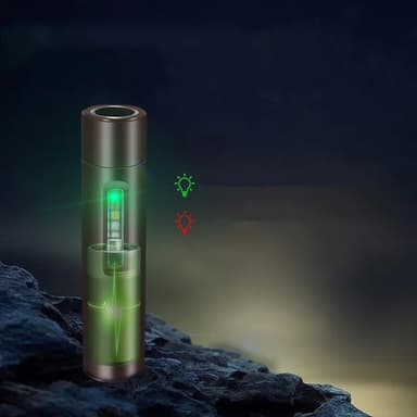 INF Mini lommelykt bærbar magnetisk IPX5 vanntett Sort