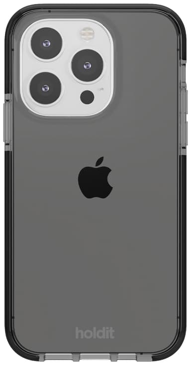 Holdit Seethru iPhone 15 Pro deksel (sort)