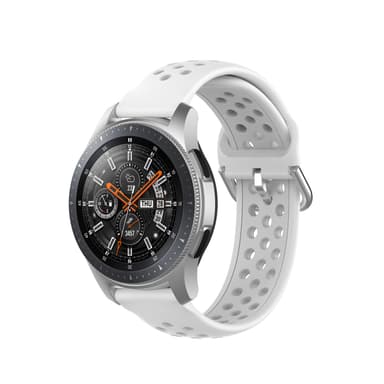 Ensfarget sportsarmbåndsklokkerem for Samsung Galaxy Watch 20 mm Hvit