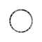 Svart sirkel med hvite bokstaver Klokkeramme kompatibel med Samsung Watch 6 Sort 36.5mm/40mm