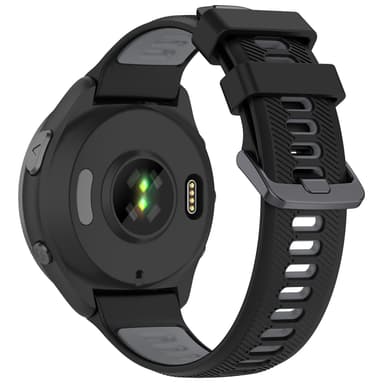 Silikon tofarget armbåndsklokkerem for Garmin Forerunner 965/955/945/745 Grå