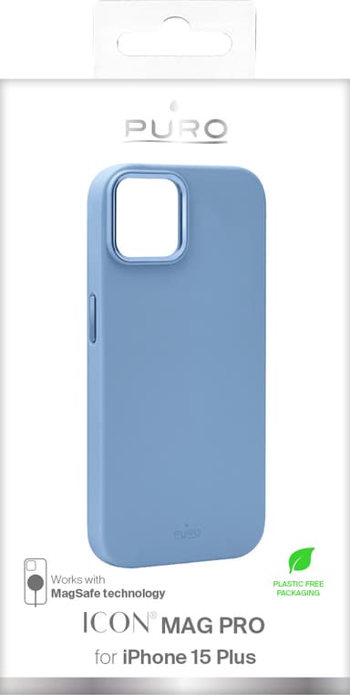 Puro Icon Mag Pro iPhone 15 Plus deksel (blå)
